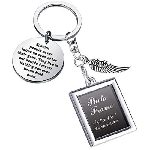 WSNANG Memorial Keychain Sympathy Gift for Loss Remembrance Loved One Special People  Live in Our Hearts Forever Keychain in Memory of Loved One Jewelry