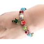Nazareth Store Agate Colorful Flowers Beads Cross Bracelet Catholic Rosary Bangle Jerusalem Religious Christian Gifts for Boys Girls Jewelry for Women & Men