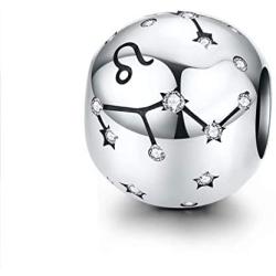 Presentski Zodiac Sign 925 Sterling Silver Star Charms for Charm Bracelet-12 Horoscope Constellation Bead Jewelry Charms for Bracelets and Necklaces