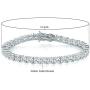 14k White Gold Plated Round Cut 5 Cubic Zirconia Tennis Bracelet 7.5 inch for Men and Women 14k White Gold Plated Round Cut 5 Cubic Zirconia Tennis Bracelet 7.5 inch for Men and Women