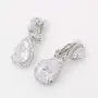 SELOVO Bridal Teardrop Drop Earrings Pierced/Clip Earrings Cubic Zirconia Silver Tone SELOVO Bridal Teardrop Drop Earrings Pierced/Clip Earrings Cubic Zirconia Silver Tone