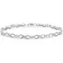 Dazzlingrock Collection Ladies Infinity Link Tennis Bracelet, Sterling Silver