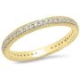 Dazzlingrock Collection 0.70 Carat (ctw) 14K Gold Round White Cubic Zirconia Ladies Eternity Stackable Wedding Band 3/4 CT