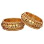 Efulgenz Fashion Jewelry Indian Bollywood 14 K Gold Plated Faux Pearl Bracelets Bangle Set for Women