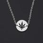 KUIYAI Marijuana Weed Leaf Pendant Necklace Bracelet Cutout Hemp Leaves Necklace Cannabis Jewelry