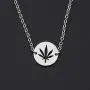 KUIYAI Marijuana Weed Leaf Pendant Necklace Bracelet Cutout Hemp Leaves Necklace Cannabis Jewelry