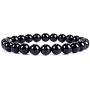 Marka Jewelry Natural Black Tourmaline Bracelet for Men and Women, 8mm