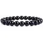 Marka Jewelry Natural Black Tourmaline Bracelet for Men and Women, 8mm