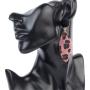 Leopard Leaf Dangle Earrings Boho Cheetah Animal Print Leather Teardrop Earrings for Women Girls Trendy Statement Jewelry