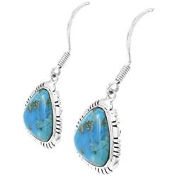 Turquoise Earrings in 925 Sterling Silver & Genuine Gemstones