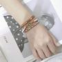 LIUANAN Boho Handmade Wrap Bracelet Natural Stone Multilayer Chakra Strand Bracelet for Women Men