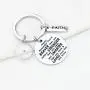 BAUNA Inspirational Mustard Seed Faith Keychain Christian Gifts Always Remember You are Braver Than You Believe Religious Jewelry