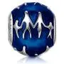 NINAQUEEN 925 Sterling Silver Family Bead Charms for Bracelets Necklaces Blue Enamel Design Charm with Gift Packaging Gifts for Daughter Mom