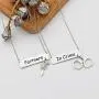 G-Ahora Partners in Crime Necklace for 2 Best Friend Necklaces Friendship Jewelry（NL-in Crime）