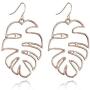 JOYID Monstera Leaf Dangle Earrings Bohemia Palm Leaves Drop Earrings Jewelry for Women Girls