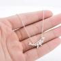 YOOE Simple Lines Whale Pendant Necklace, Hollowing Origami Ocean Animal Necklace, for Women Girls Birthday Gifts