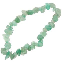 Miners Horde - Chip Chunk Bracelet Green Aventurine (New Jade), 6-8'' Stretch, Natural Gemstone Crystal Strand Bracelet or Anklet