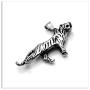 Xusamss Punk Stainless Steel Animal Tiger Pendant Necklace,24inches Square Box Chain