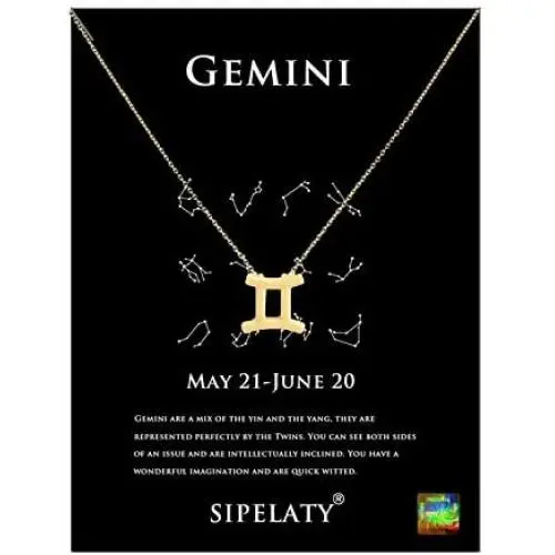 HOLY KT 12 Constellation Zodiac Pendant Necklace Astrology Gold Tone Chain with Gold Message Card for Women Jewelry HOLY KT 12 Constellation Zodiac Pendant Necklace Astrology Gold Tone Chain with Gold Message Card for Women Jewelry