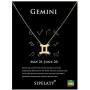 HOLY KT 12 Constellation Zodiac Pendant Necklace Astrology Gold Tone Chain with Gold Message Card for Women Jewelry