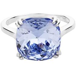 ShahGems Genuine Swarovski Crystal Rings for Women 925 Sterling Silver Swarovski Rings Jewelry Gift for Women