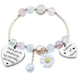 Matron of Honor Gift Matron of Honor Jewellery Bridesmaid Bracelet Thank You for Standing by My Side Today and Always