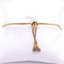LESLIE BOULES Multicolored Strand Evil Eyes Bracelet 18K Gold Plated Adjustable Chain Protection Jewelry