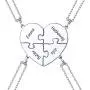 925 Sterling Silver Best Friend Necklaces Custom Friendship/Family Jewelry Split Heart Puzzle Pendant for 2/3/4 BFF Gift 925 Sterling Silver Best Friend Necklaces Custom Friendship/Family Jewelry Split Heart Puzzle Pendant for 2/3/4 BFF Gift