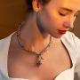 Shiny Shiny Curved Cuff Snake Choker Necklace Rose Gold Color Collar Crystal Cocktail Snake Jewelry