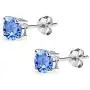 Sterling Silver 5mm Round Prong-set Stud Earrings created with Swarovski Crystals Sterling Silver 5mm Round Prong-set Stud Earrings created with Swarovski Crystals