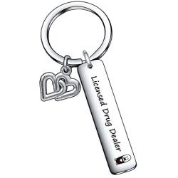 Licensed Drug Dealer Keychain for Pharmacist Hospital Coworker Gift, Pharmacy Student Pharmacy Expert Gift