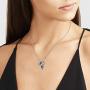 FANCIME September Birthstone Sterling Silver Butterfly Necklace Synthetic Blue Spinel Created Sapphire Dainty Pendant Fine Gifts Jewelry for Women Girls 18''
