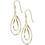 Highstreet Sterling Silver plated double teardrop drop earrings for women |unique and trendy design| light and easy to wear| Hypoallergenic