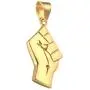 PAURO Stainless Steel Vintage Champion Fist Gold Pendant Titanium Chain Mens Necklace PAURO Stainless Steel Vintage Champion Fist Gold Pendant Titanium Chain Mens Necklace