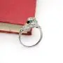 HSQYJ Fashion Lucky Owl Ring Crystal The Night Guardians Owl Animal Anniversary Wedding Engagement Ring White Gold Plated Eternity Rings for Women Ladies Girls Jewelry Gifts