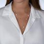 FABIN JEWELRY White Pearls Purple and Pink Pearls on a Sterling Silver Lariat Necklace 18.5'' Plus 2.75'' Extension…