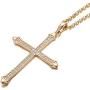 AOOVOO Gold Cross Necklace, Rose Gold with 5A CZ Simulated Diamond Faith Pendant Jewelry for Women Girls, 16-24 Inches Chain with Gift Box
