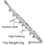 Mshion Bangtan Boys BTS Bracelet Jimin Suga Womens Stainless Steel Bracelets Pendant Link Jewelry