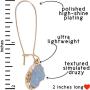 Humble Chic Simulated Druzy Threaders - Boho Glitter Upside-Down Long Hoop Dangle Drop Earrings for Women - Bohemian Created Geode Stone Sparkly Pendants