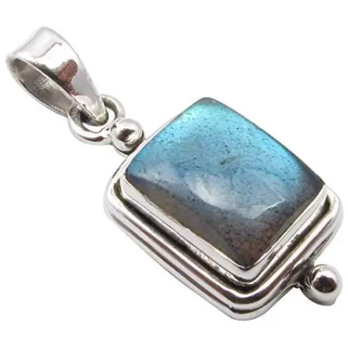 SilverStarJewel Labradorite Pendant 1.1'' Solid Sterling Silver Gemstone Jewelry SilverStarJewel Labradorite Pendant 1.1'' Solid Sterling Silver Gemstone Jewelry