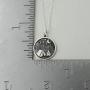 Sterling Silver Camping Charm Necklace with Tent Trees Campfire Moon and Stars, 18'' Chain