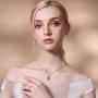BOOSCA Birthday Gifts for Women Fine Jewelry Pendant Necklace 18''+2'' Sterling Silver Natural Gemstone