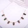 YUJIAXU Framed Etched Oval Faux Druzy Glitter Statement Short Necklace for Womens Gift Outfit Jewelry