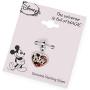 Disney Mickey and Minnie Mouse Sterling Silver Dangle Heart Charm Bead