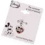 Disney Mickey and Minnie Mouse Sterling Silver Dangle Heart Charm Bead Disney Mickey and Minnie Mouse Sterling Silver Dangle Heart Charm Bead