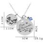 Luvalti “She Believed She Could So She Did” Round Pendant Necklace - Motivational Jewelry Gift - Family and Friends Jewelry