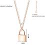 Mevecco Gold Dainty Initial Necklace Lock Necklace 18K Gold Plated Padlock Necklace Letter Necklaces for Women Minimalist Personalized Jewelry