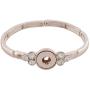 Mini 12mm Snap Jewelry Rose Gold Rhinestone Stretch Bracelets fits Petite Ginger Charms My Prime Gifts