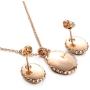 Yoursfs Jewelry for Women Necklace and Earring Sets 18K Gold Plated Jewelry for Women Cubic Zirconia Wedding Jewelry Sets for Brides