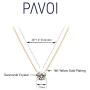 PAVOI 14K Gold Plated Swarovski Crystal Solitaire 1.5 Carat (7.3mm) CZ Dainty Choker Necklace | Gold Necklaces for Women